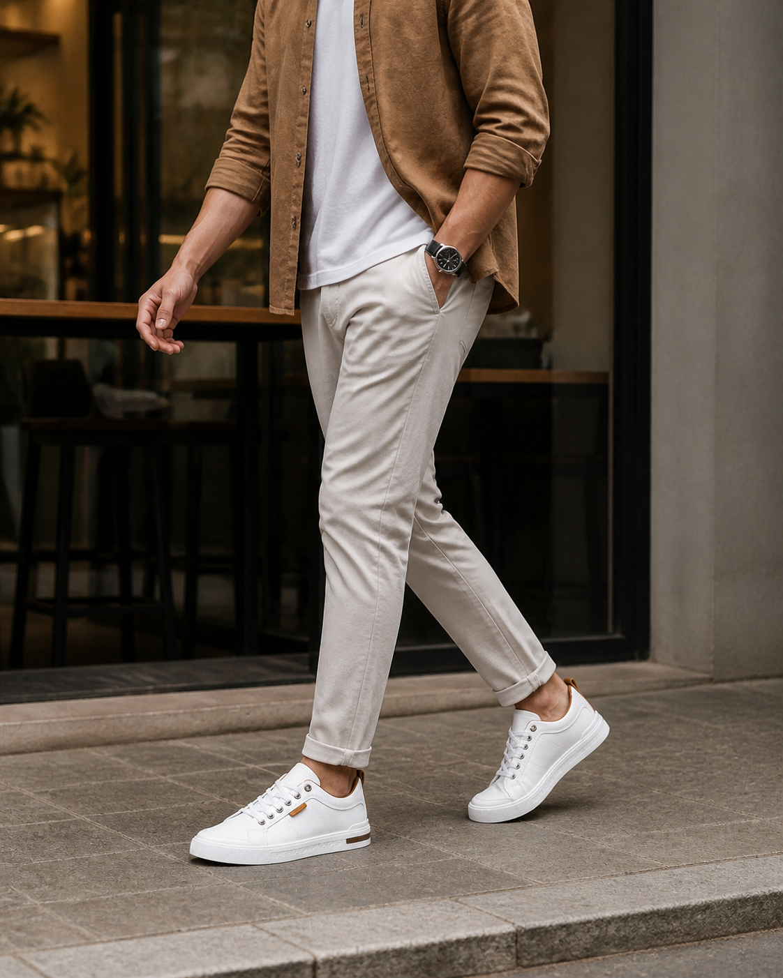 The Ace in Camel - worn outfit