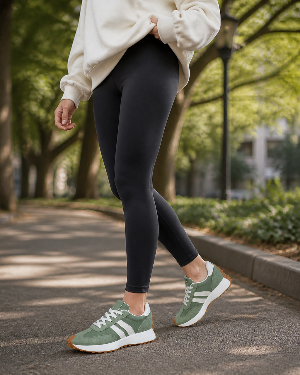 The Drift in Sage - worn outfit