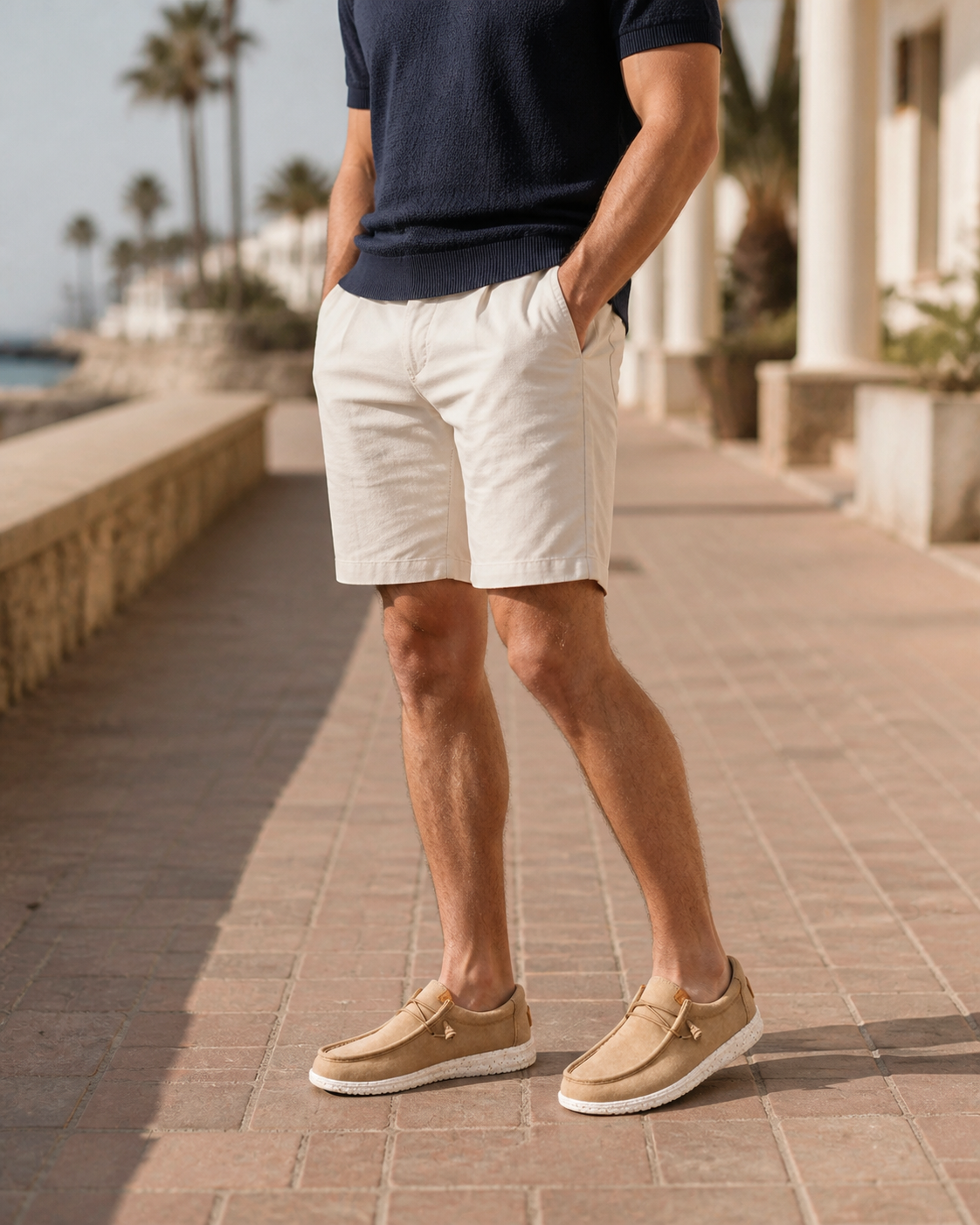 The Roam in Camel - worn outfit